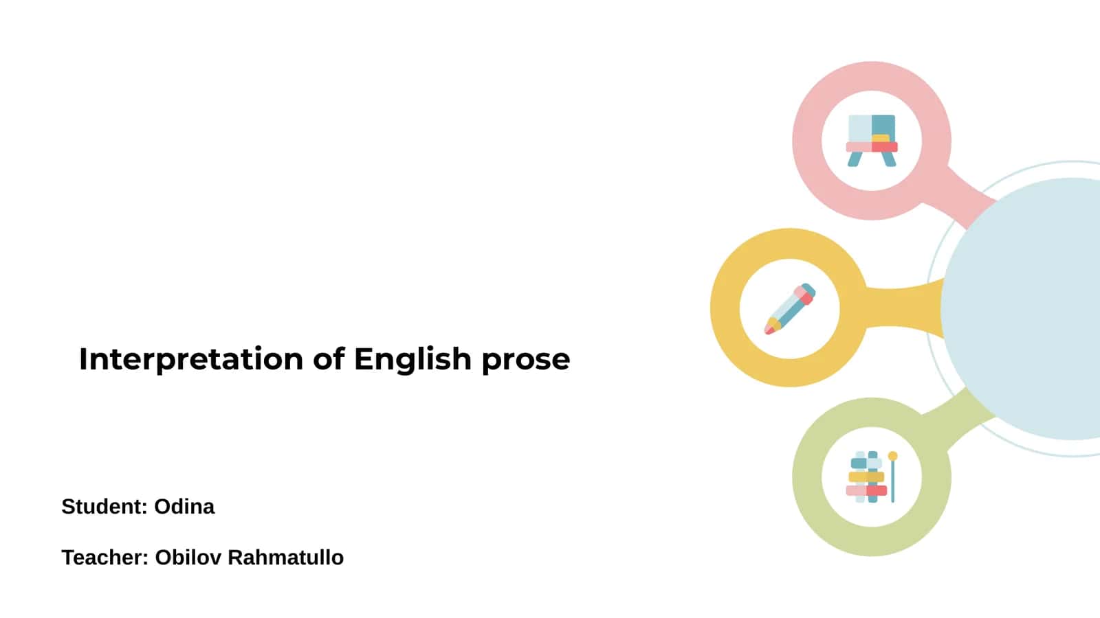 Interpretation of English prose 1