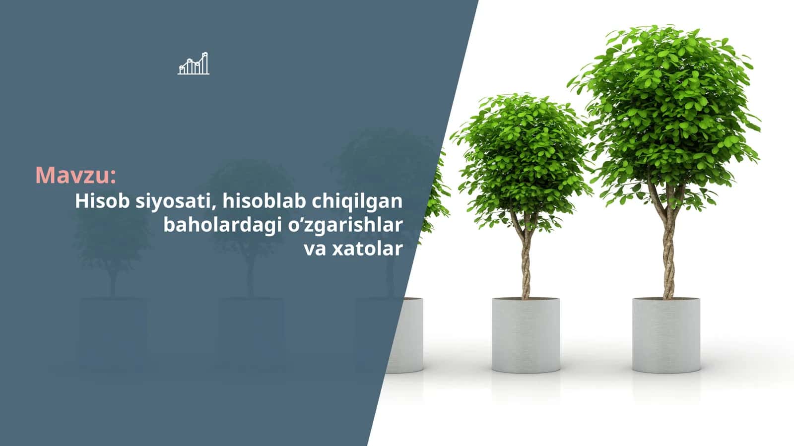 Hisob siyosati, hisoblab chiqilgan baholardagi o’zgarishlar va xatolar 1