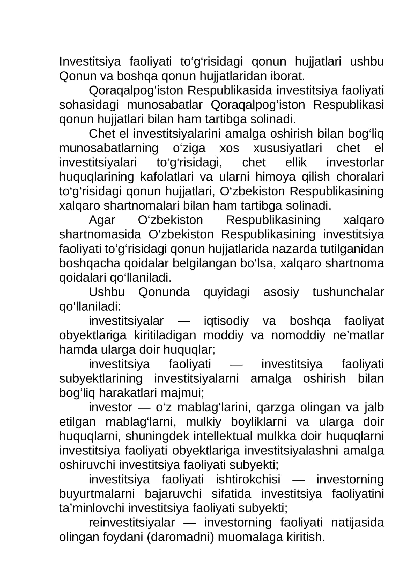 Investitsiya faoliyati qonuni 1