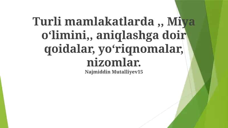 Miya o'limining axloqiy va huquqiy jihatlar 1