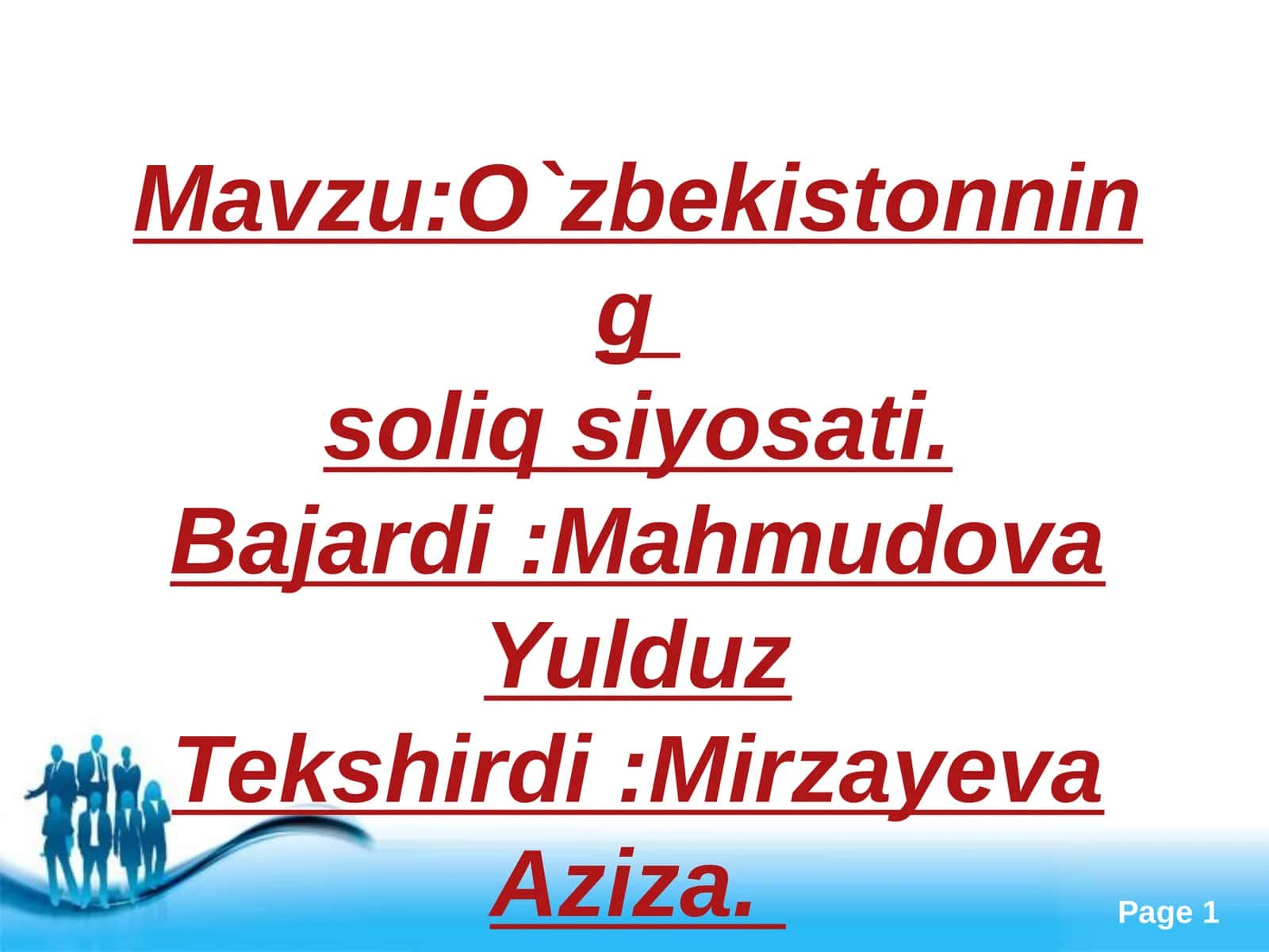 O`zbekistonningsoliqsiyosati 1