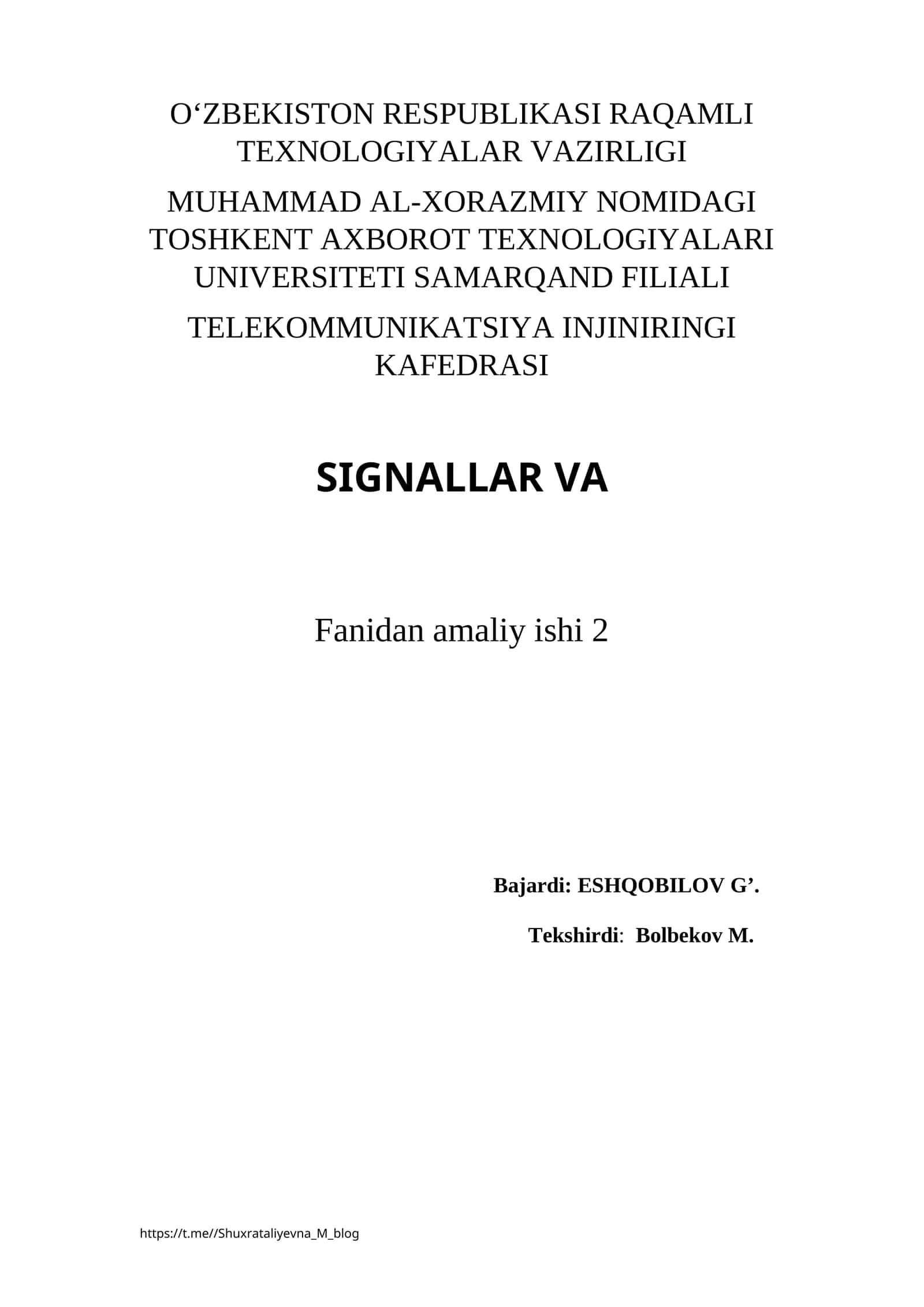 DAVRIY SIGNALLAR SPЕKTRLARINI TADQIQ ETISH 1