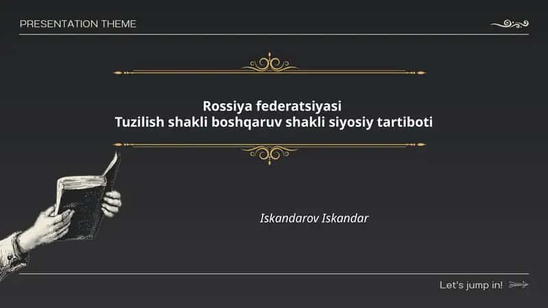 Rossiya federatsiyasi Tuzilish shakli boshqaruv shakli siyosiy tartiboti 1