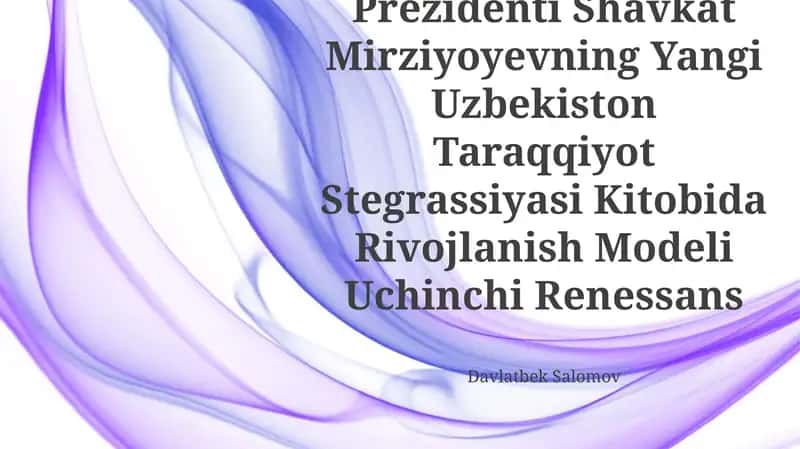 Yangi Uzbekiston Taraqqiyot Stegrassiyasi Kitobi 1