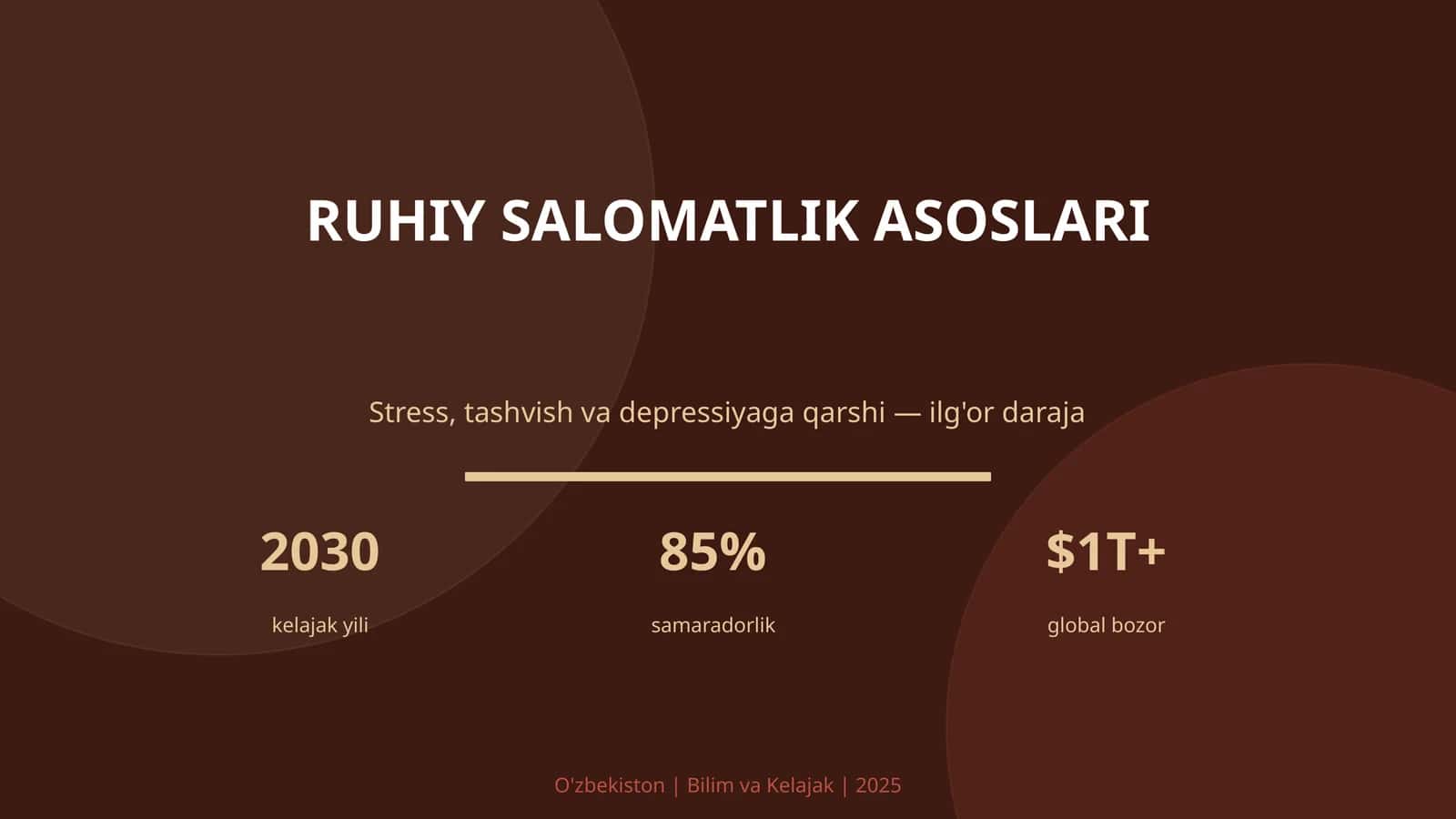 RUHIY SALOMATLIK ASOSLARI 1