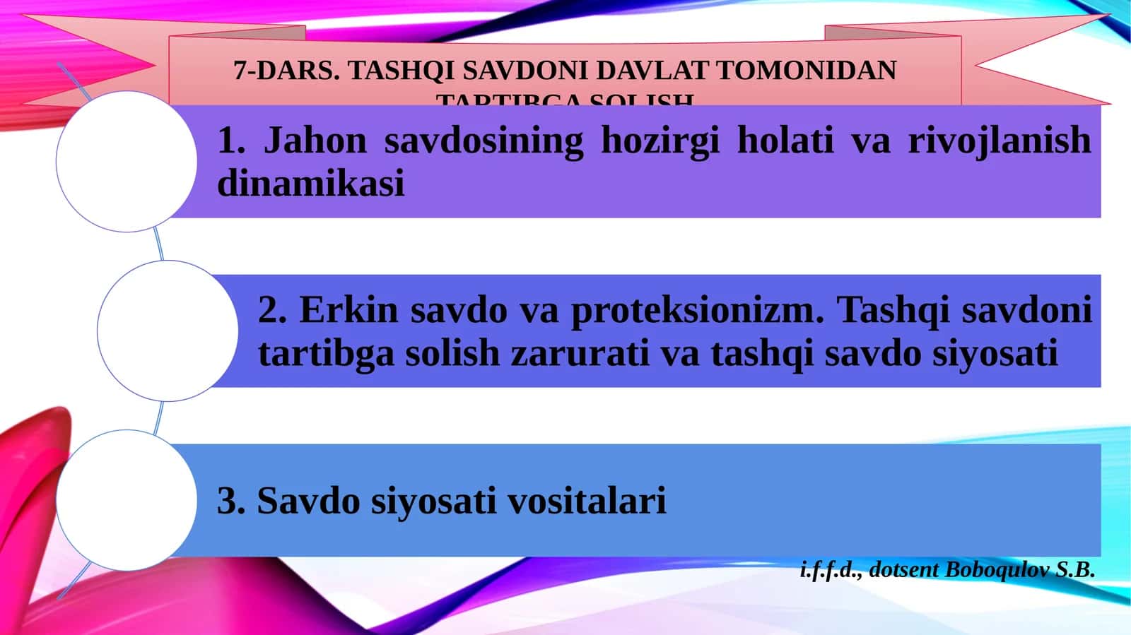 Tashqi savdoni davlat tomonidan tartibga solish 1