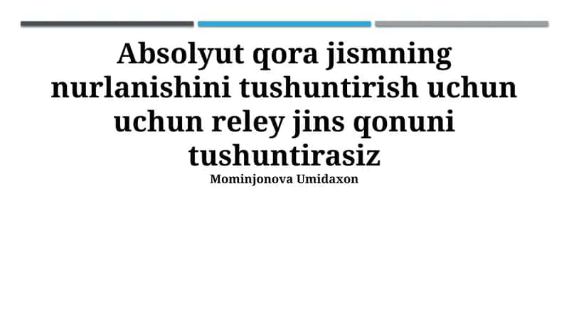 Reyli-Jins qonuni 1