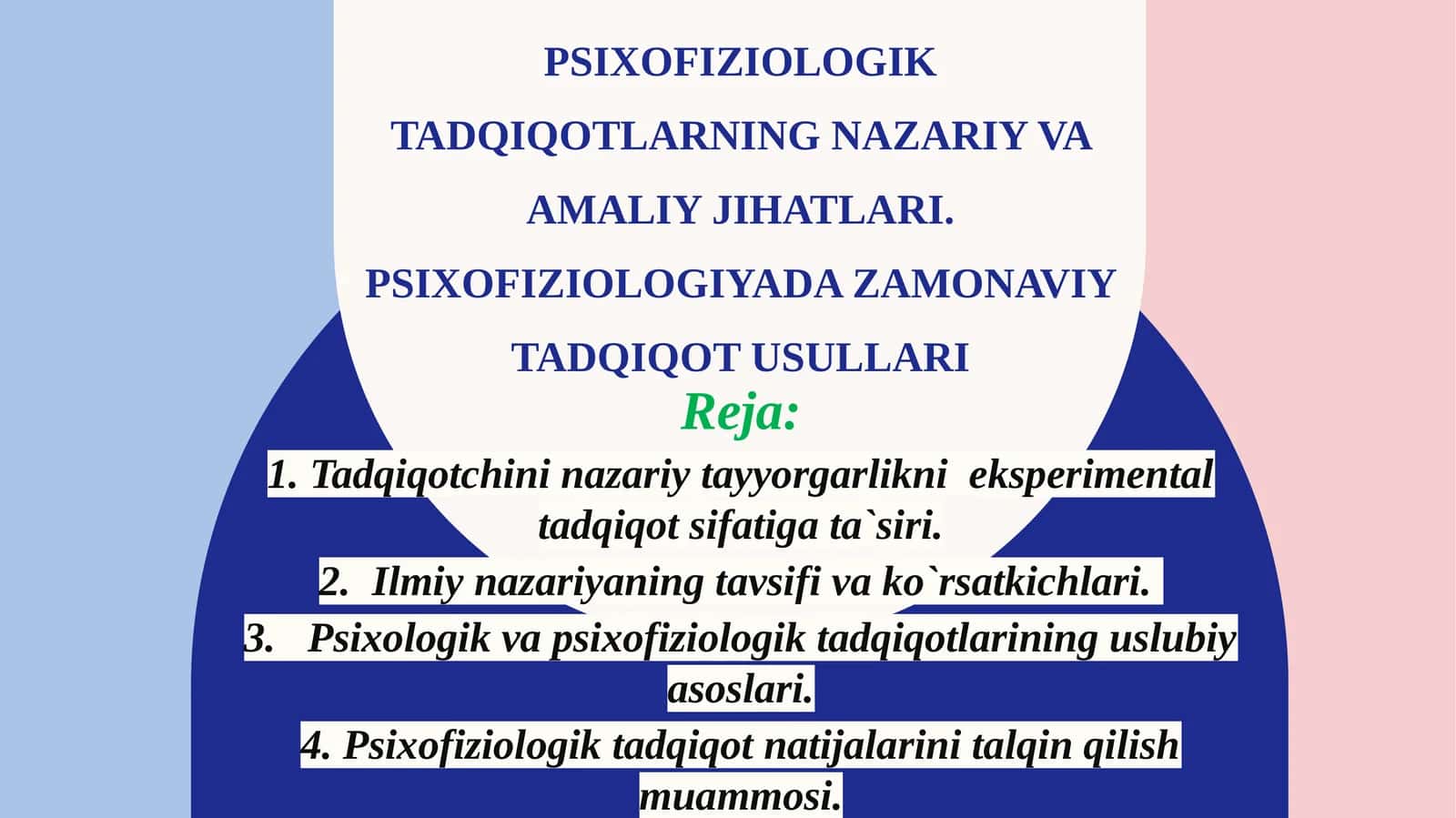 Psixofiziologik tadqiqotlarning nazariy va amaliy jihatlari 1