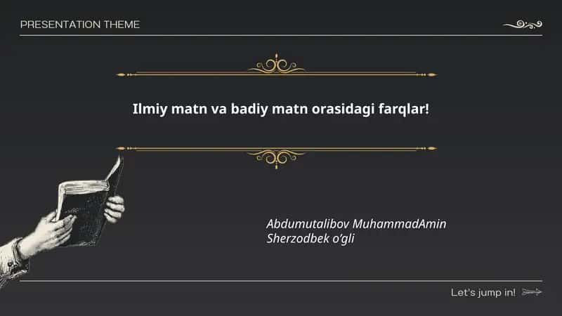 Ilmiy matn va badiy matn orasidagi farqlar! 1