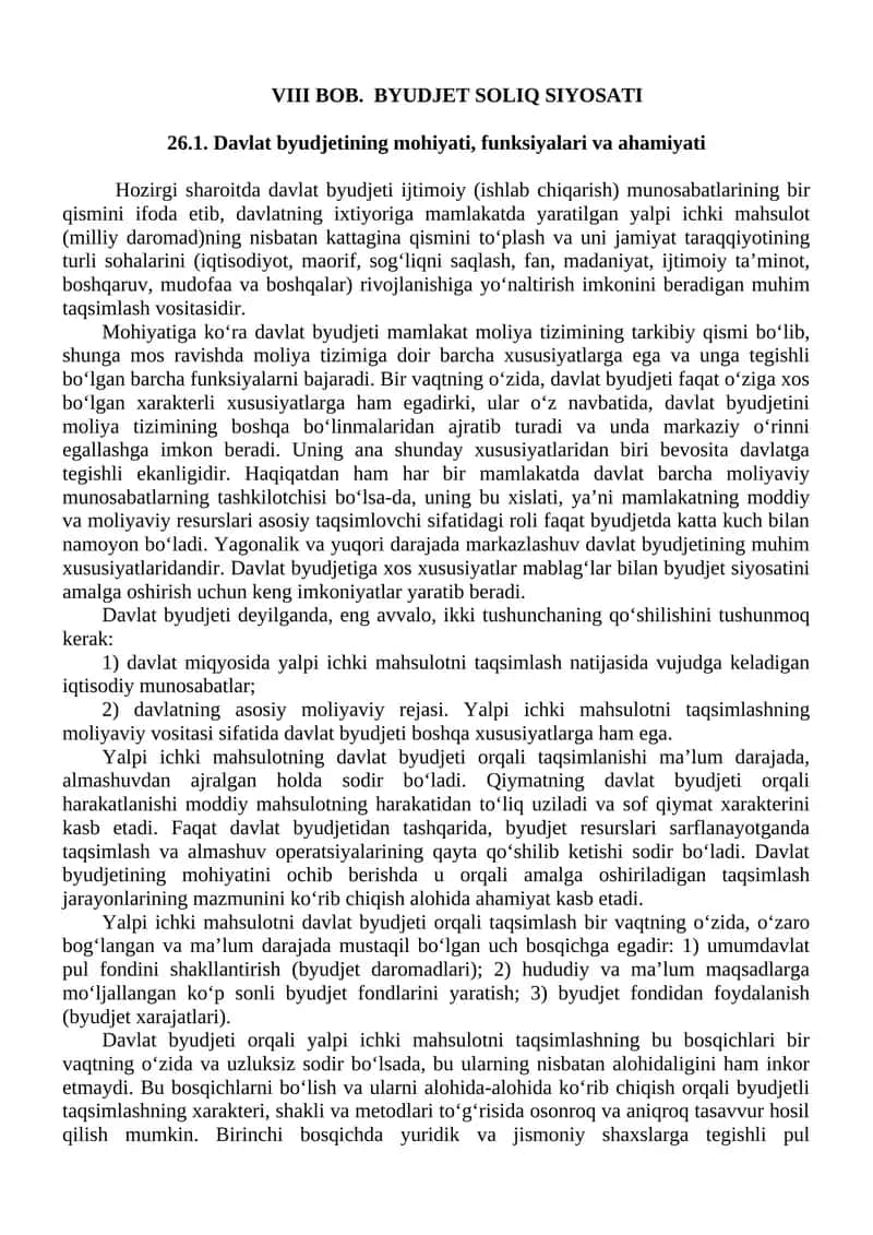 BOB. BYUDJET SOLIQ SIYOSATI 1