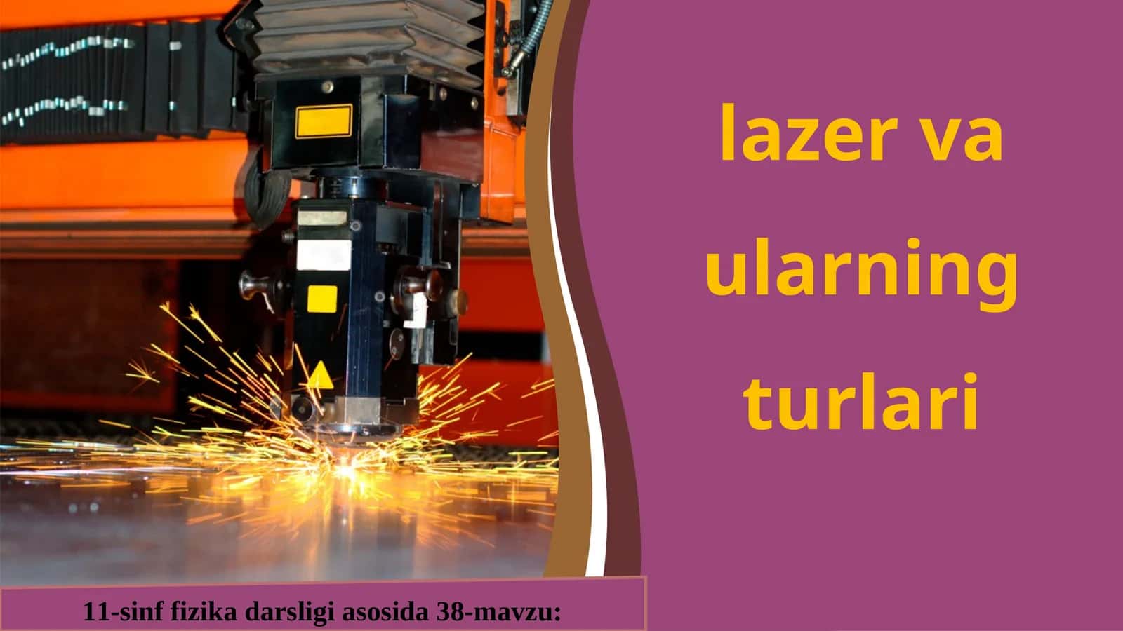 11-sinf fizika darsligi: lazer va ularning turlari 1