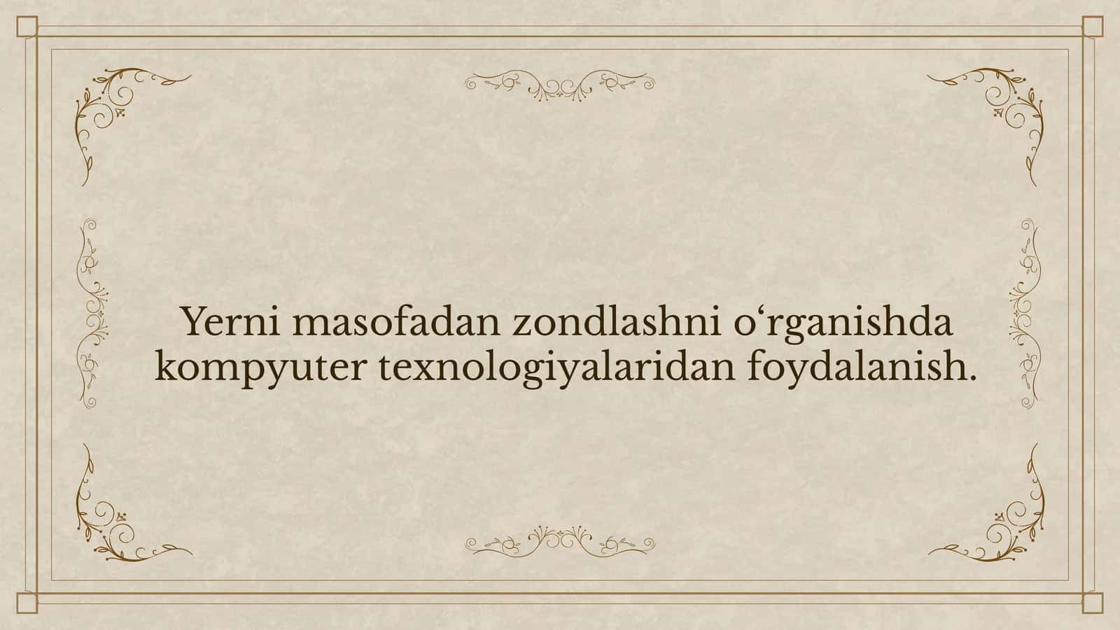 Yerni masofadan zondlashning kompyuter texnologiyalari 1
