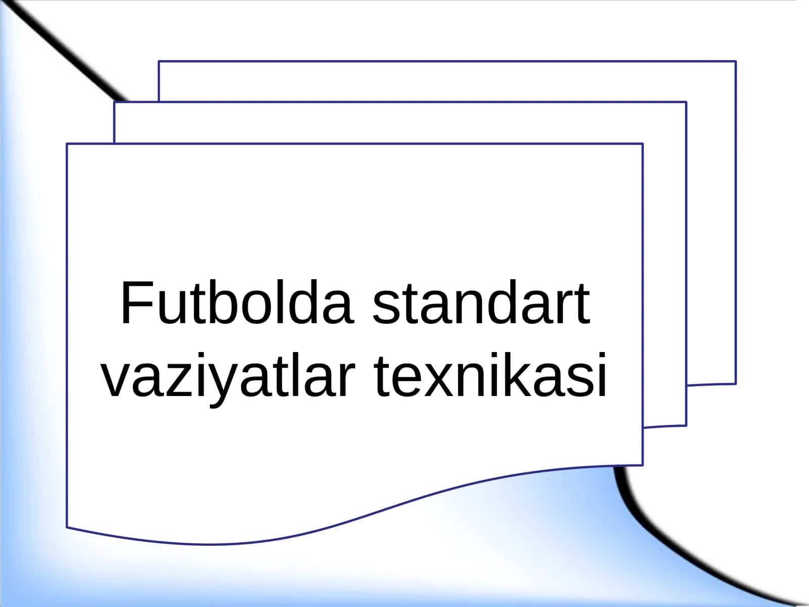 Futbolda standart vaziyatlar texnikasi 1