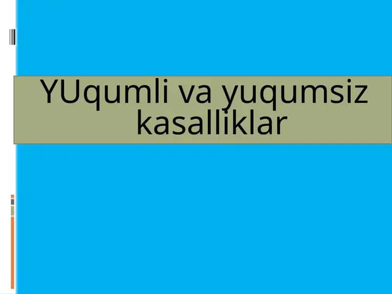 YUqumlivayuqumsizkasalliklar 1