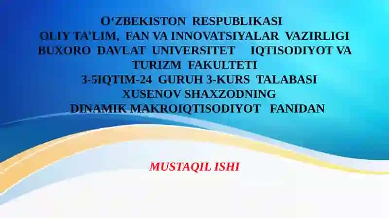 Dinamik iqtisodiy modellarni kalibrlash va empirik tekshirish usullari