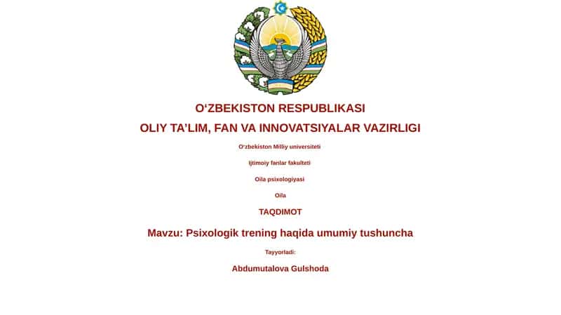 Psixologik trening haqida umumiy tushuncha 1