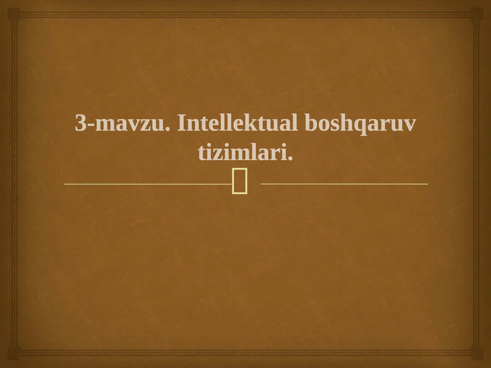 Ekspert tizimlari 1