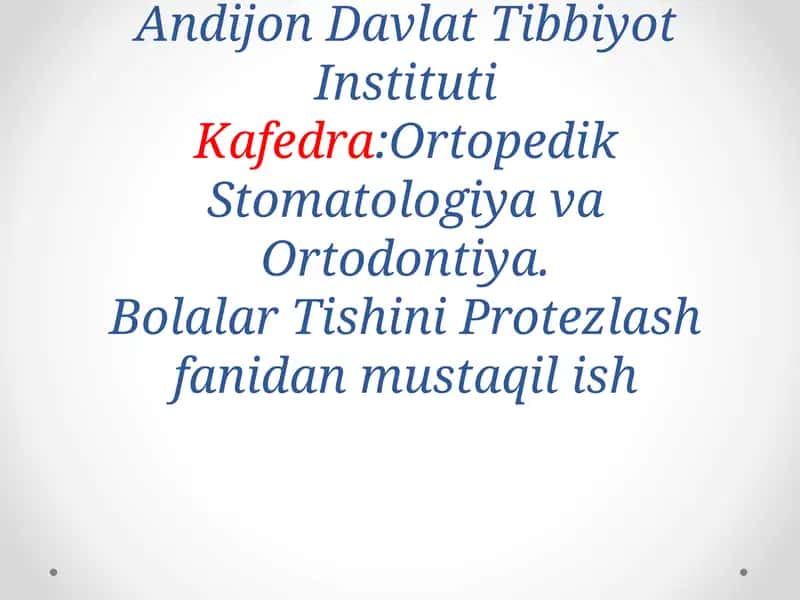 Doimiy prikus davrda chaynov apparatining morfologik va funksional xarakteristikasi. 1