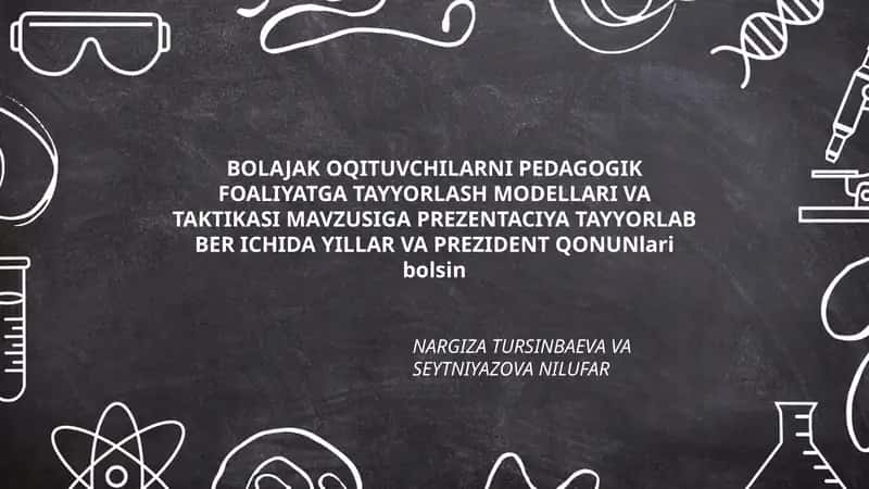 Pedagogik faoliyatga tayyorlash modellari va taktikasi mavzusi 1
