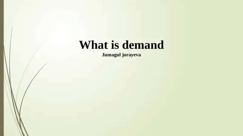 Demand Elasticity 1