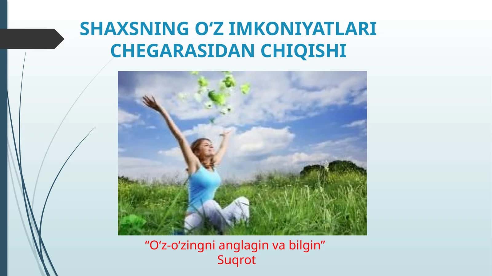 Merriyam-Vebster'ning “O‘z-o‘zingni anglagin va bilgin”Suqrot 1