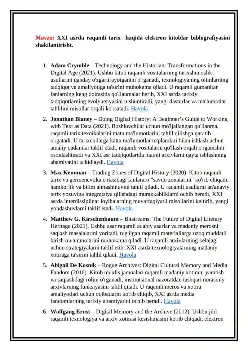 Technology and the Historian: Transformations in the Digital Age 1