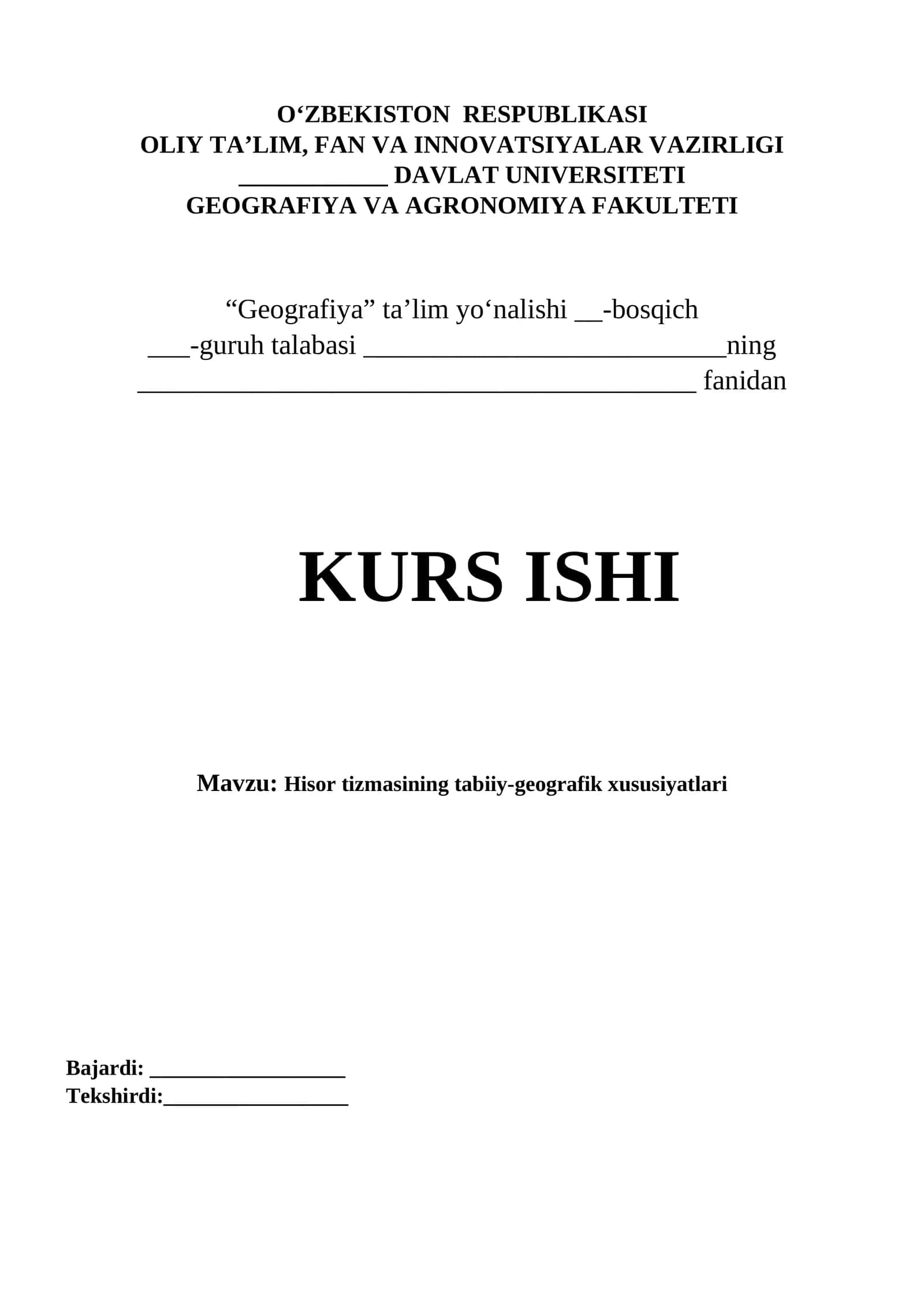 Hisor tizmasining tabiiy-geografik xususiyatlari 1