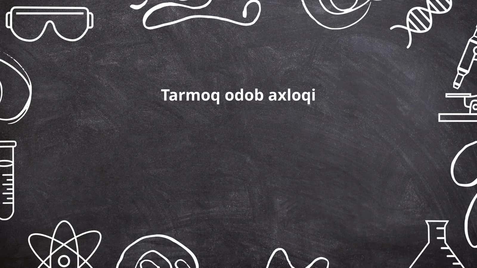 Internetda axloq qoidalari 1