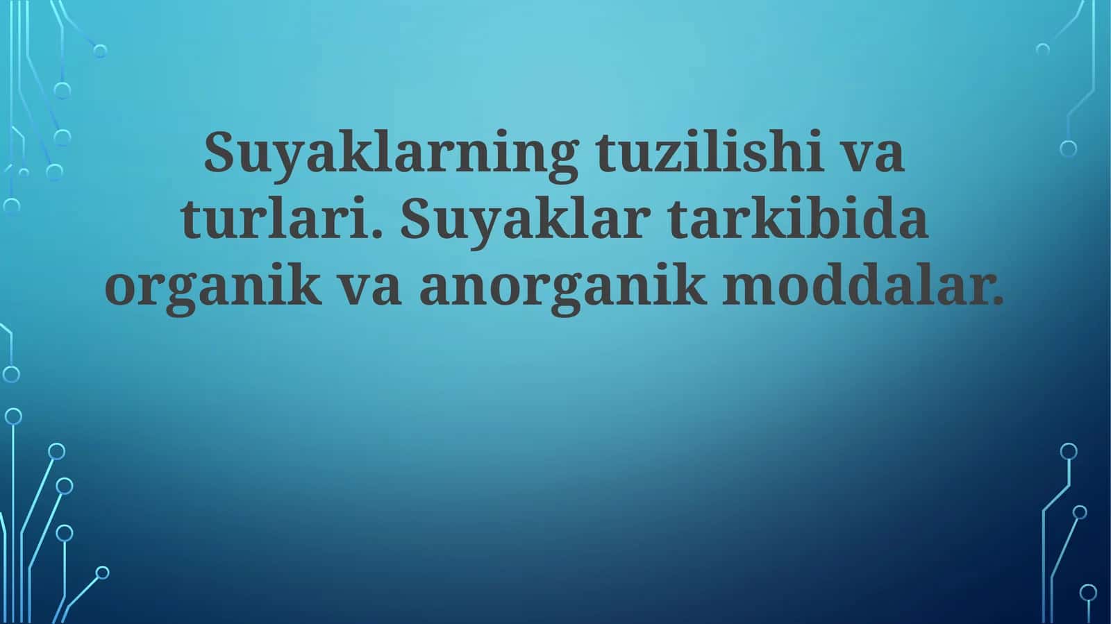 Suyaklarning tuzilishi va turlari 1