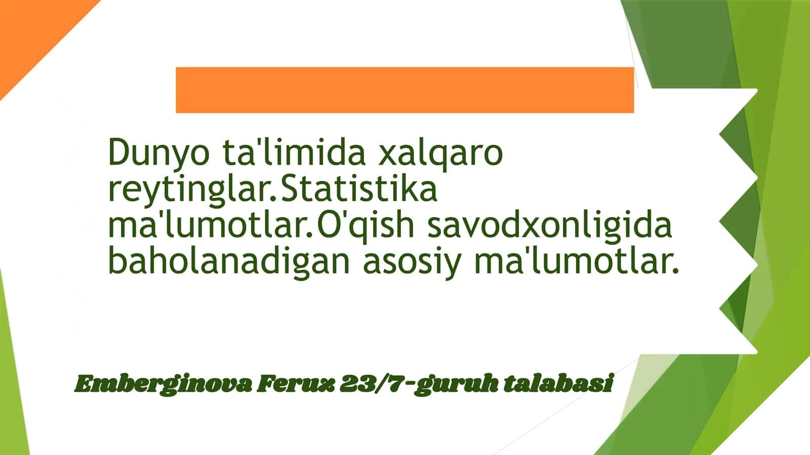 Xalqaro baholash dasturlari 1
