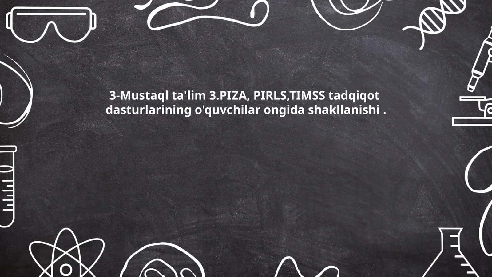 Shahrisabiz davlat pedagogikasi O'zbek tili adabiyoti yo'nalishi 3- kurs talabasi Kamariddinova Layloning Xalqlaro baholash fanidan mustaqil ta'lim taqdimot 1