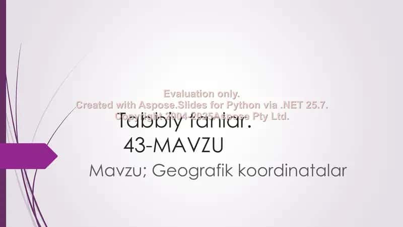 Geografik koordinatalar 1