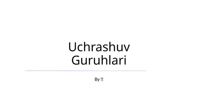 Uchrashuv Guruhlari 1
