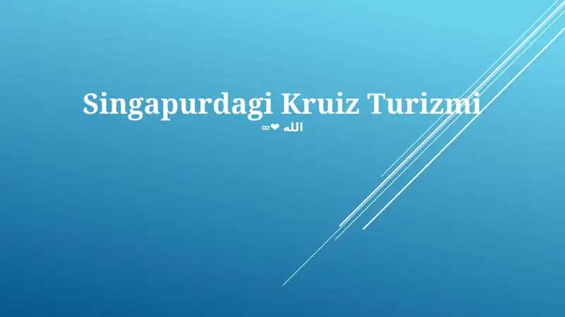Singapurdagi Kruiz Turizmi 1