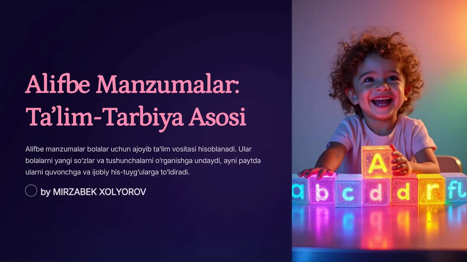 Alifbe Manzumalar: Ta’lim-Tarbiya Asosi 1