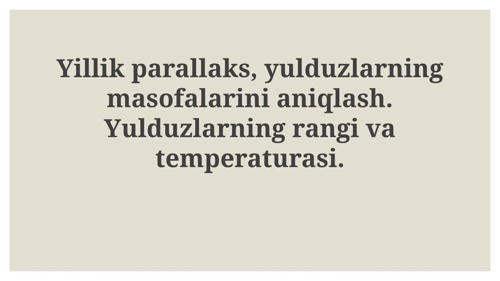 Yillik parallaks, yulduzlarining masofalarini aniqlash 1
