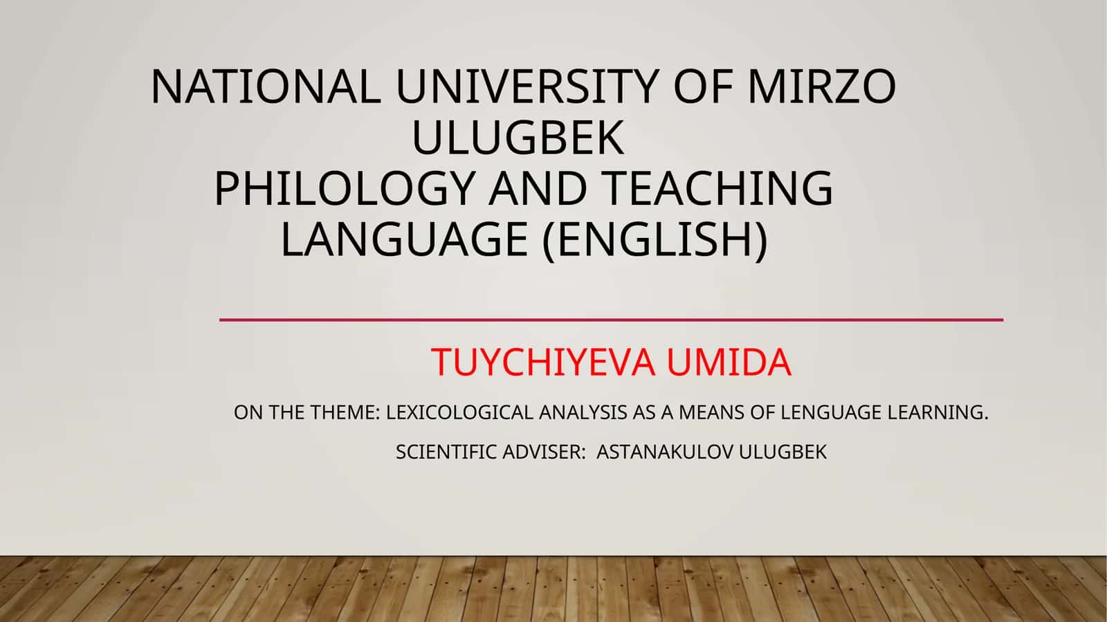 LEXICOLOGICAL ANALYSISASAMEANSOFLENGUAGE LEARNING 1