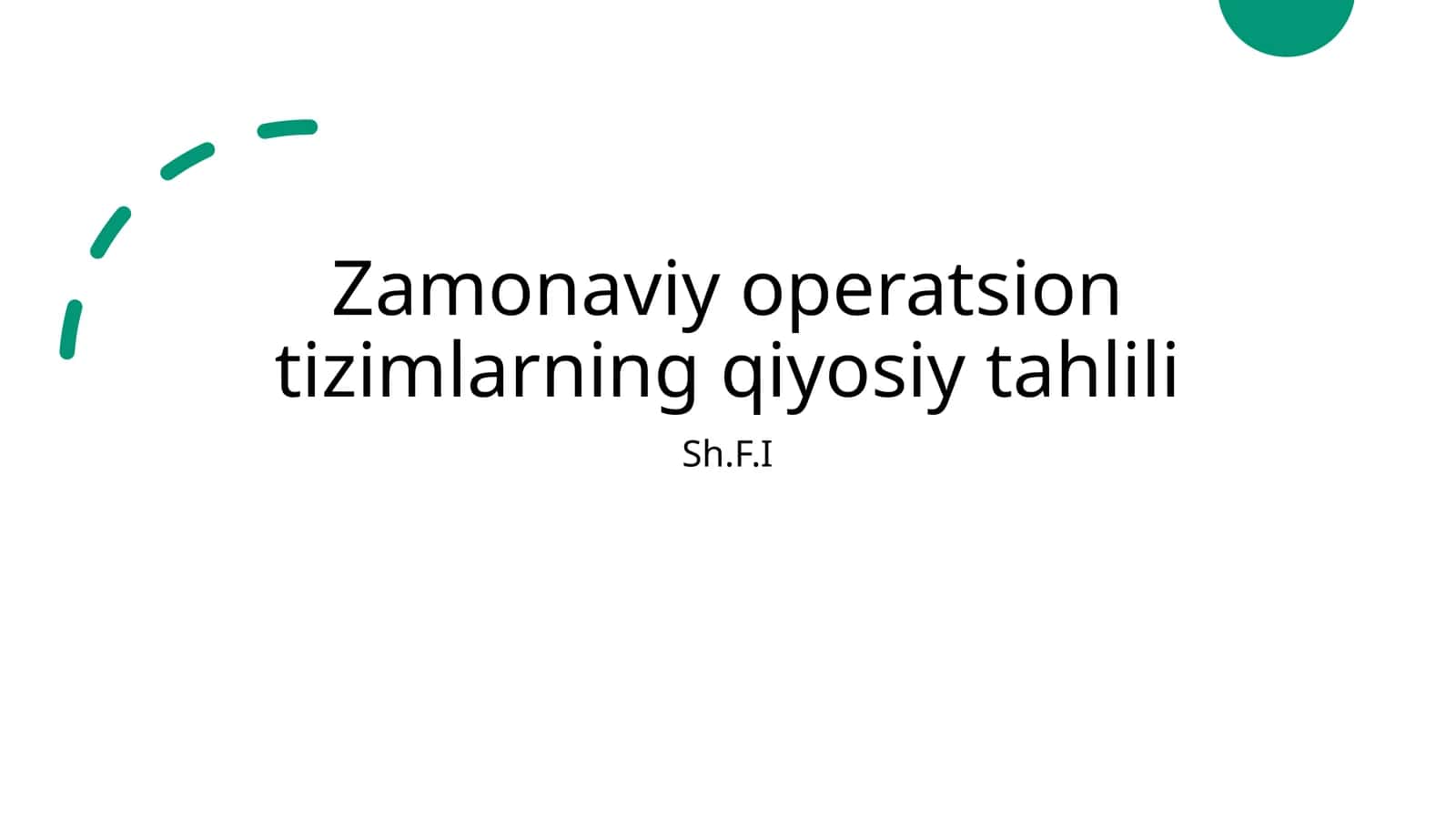 Zamonaviy operatsion tizimlarning turlari 1
