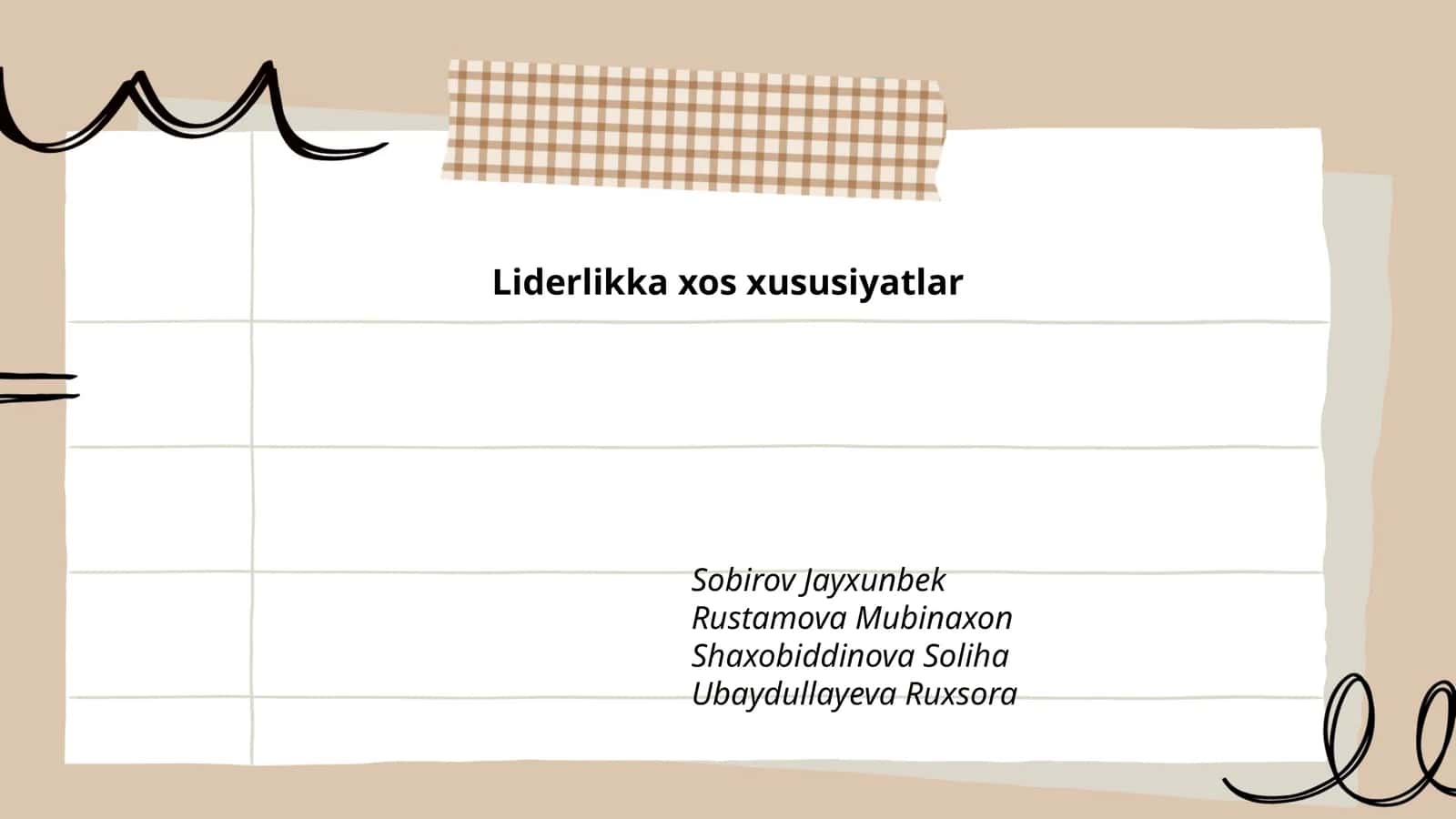 Liderlikka xos xususiyatlar 1
