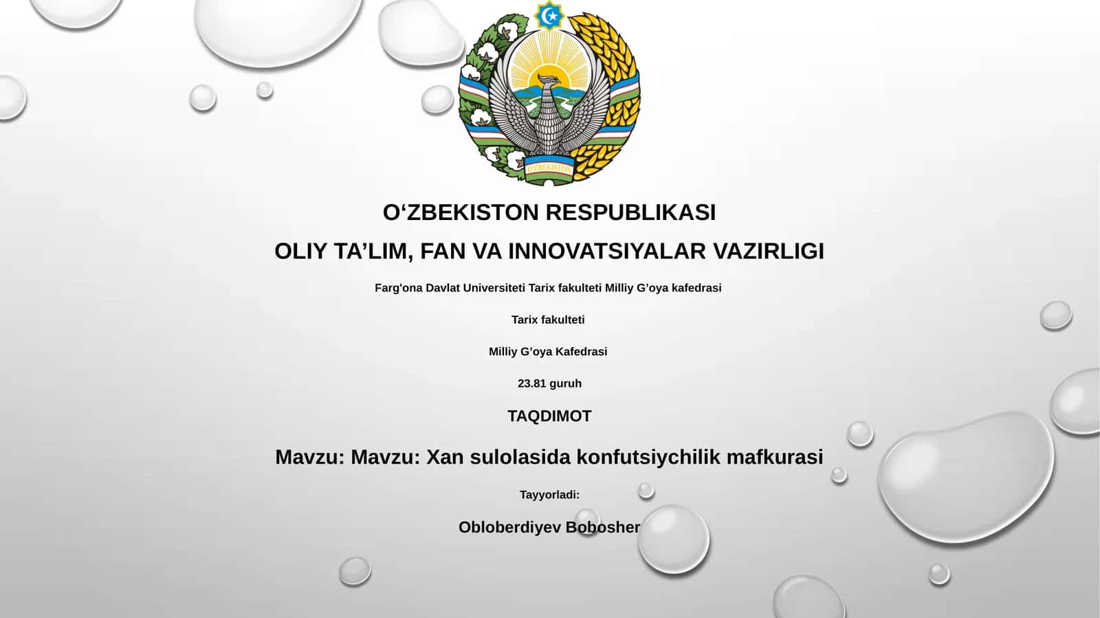 Xan sulolasida konfutsiychilik mafkurasi 1