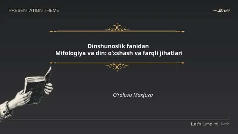 Mifologiya va din: oʻxshash va farqli jihatlari 1