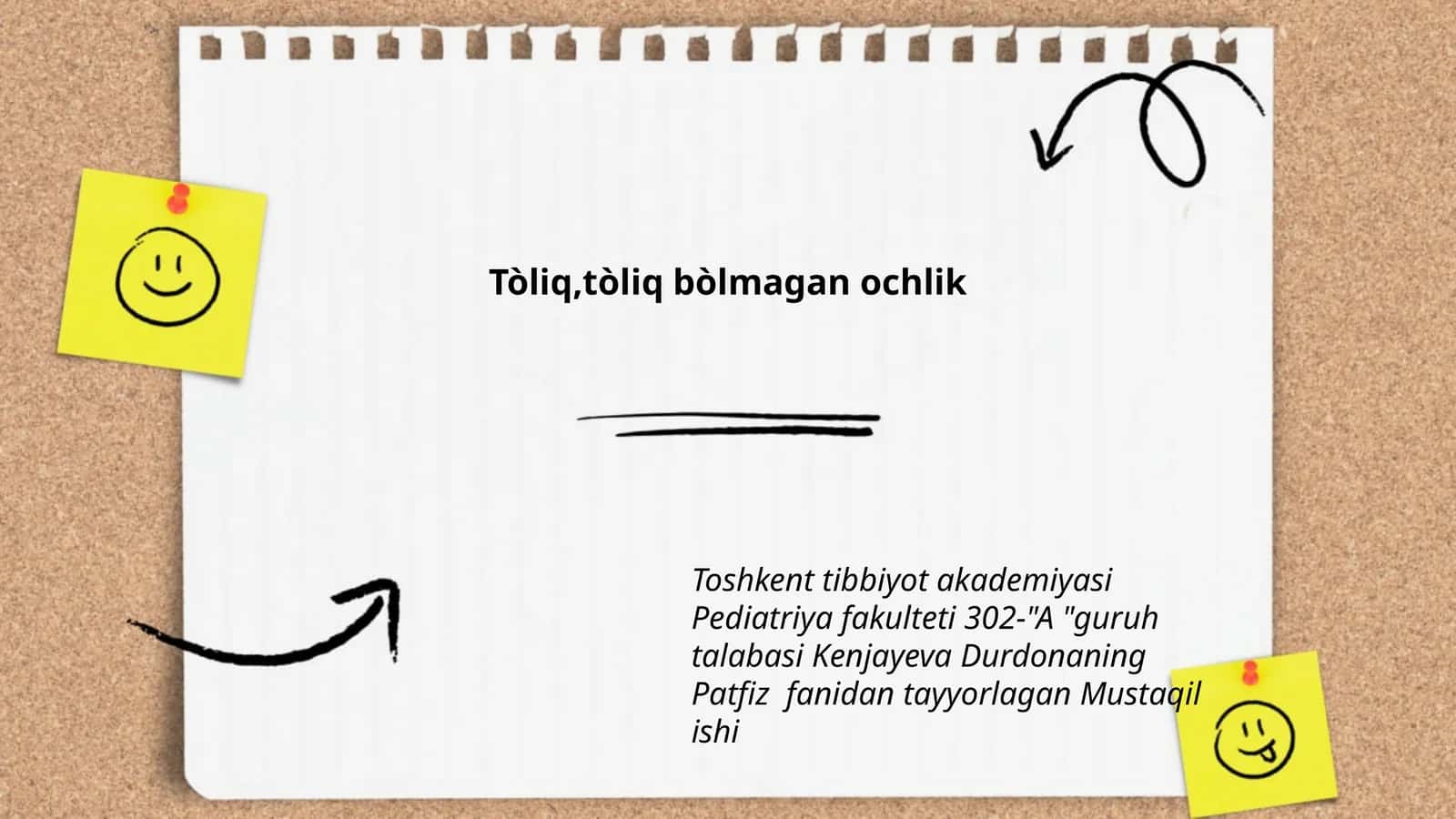 To'liq, to'liq bo'lmagan ochlik 1