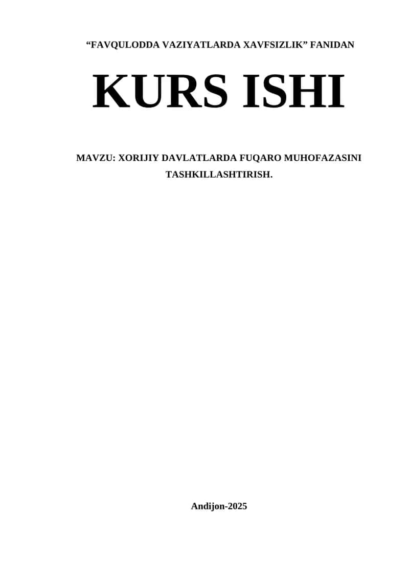 XORIJIY DAVLATLARDA FUQARO MUHOFAZASINI TASHKILLASHTIRISH. 1