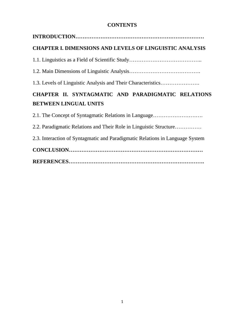 Relevance of the Course Paper 1