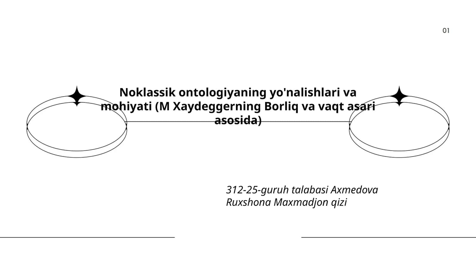 Noklassik ontologiyaning yo'nalishlari va mohiyati (M Xaydeggerning Borliq va vaqt asari asosida) 1