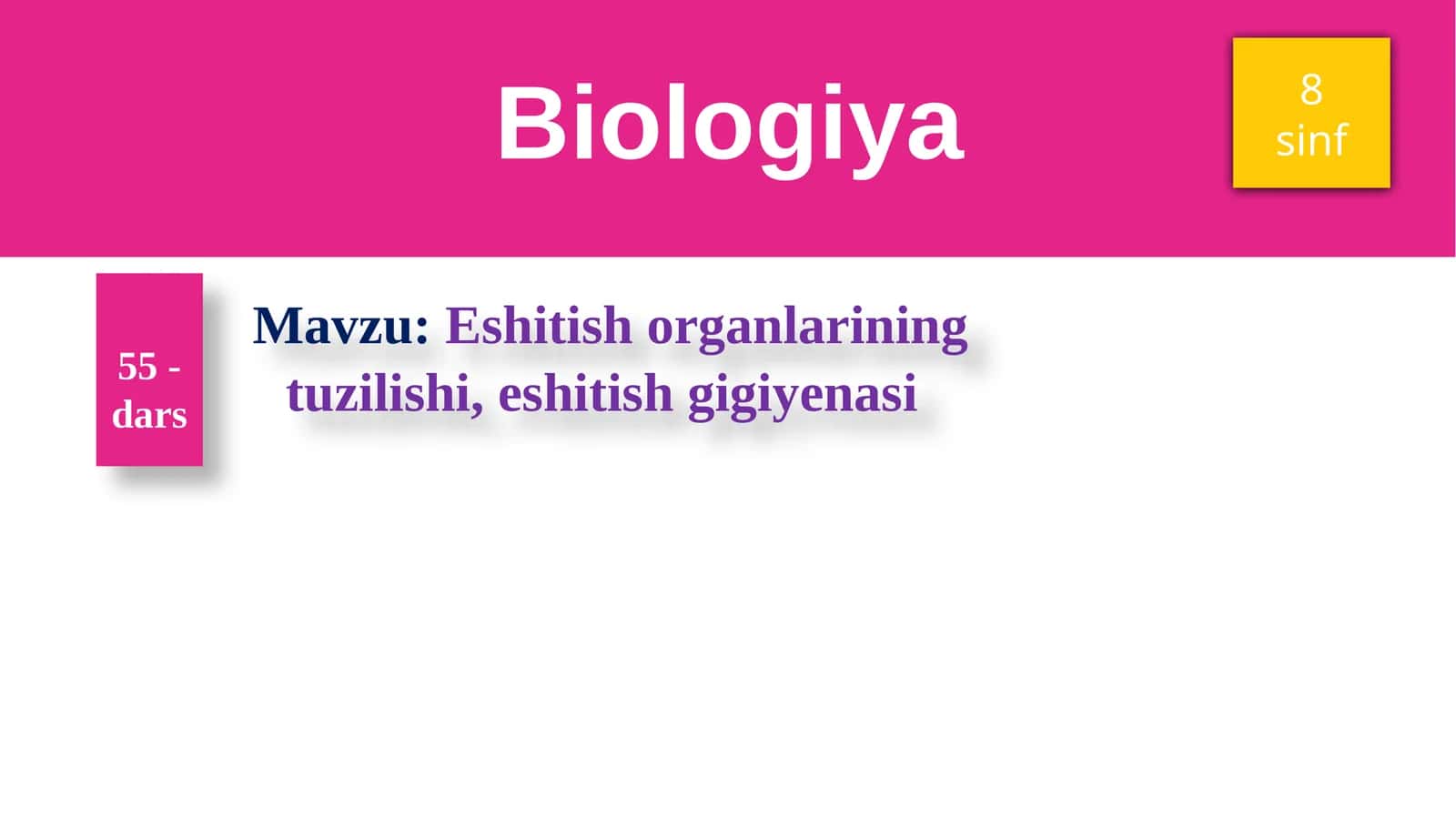 Eshitish organlarining tuzilishi, eshitish gigiyenasi 1