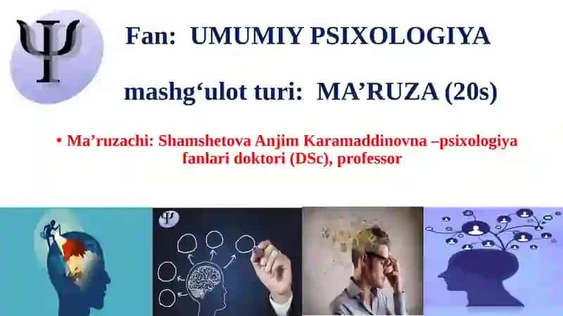 UMUMIY PSIXOLOGIYA