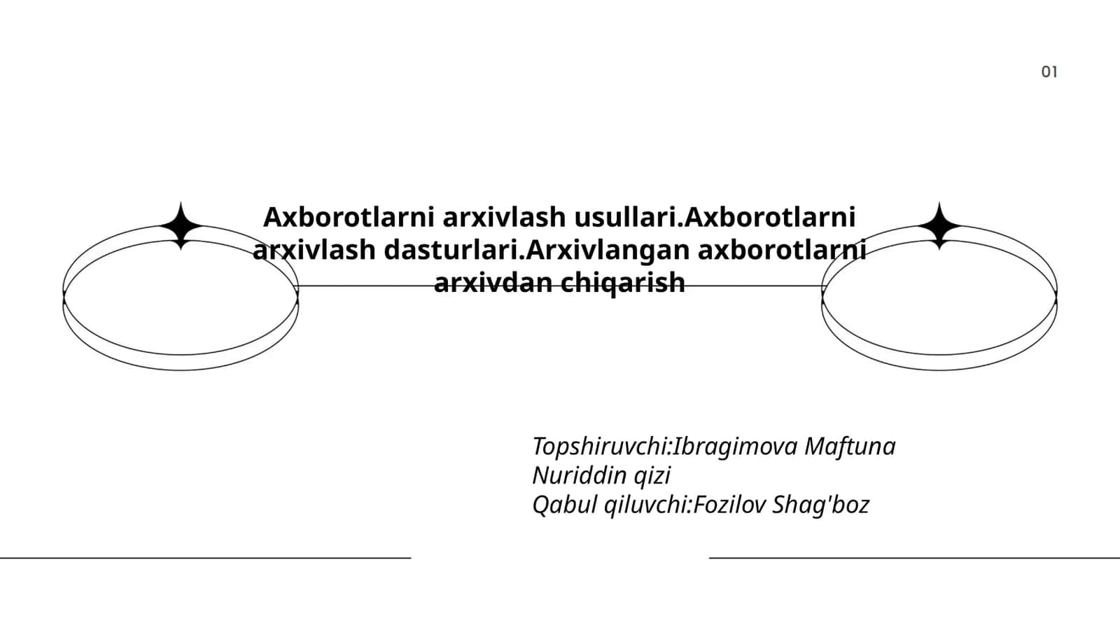Axorotlarni arxivlash usullari 1