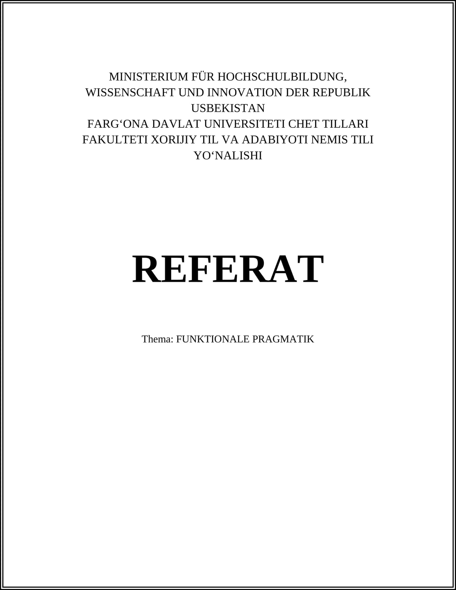 FUNKTIONALE PRAGMATIK 1