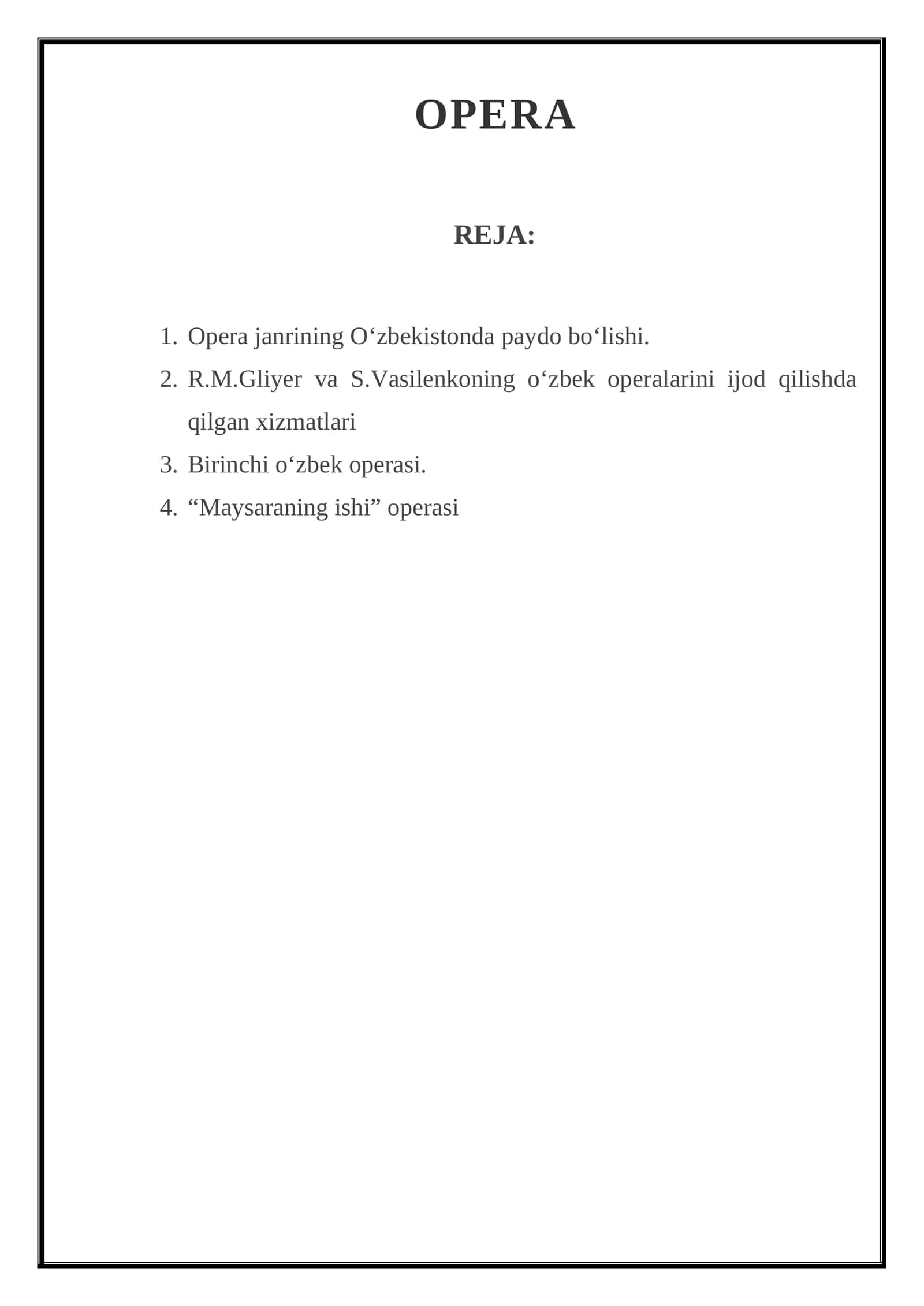 OPERA 1